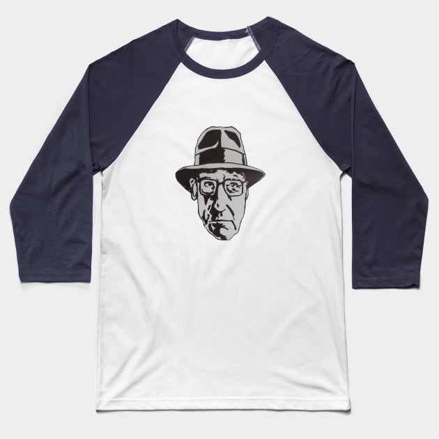 William S.Burroughs (1st version) Baseball T-Shirt by AndersHoberg